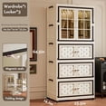 thumbnail image 2 of Halicool Bacs de Rangement Empilables avec Couvercles et Roues, Tiroirs de Rangement Empilables, Bacs de Rangement Pliables avec Couvercles, Organisateurs et Tiroirs de Rangement pour Garde-Robe pour la Maison, Dortoir, 2 of 6