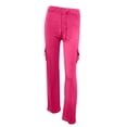 thumbnail image 4 of AherBiu Pantalon Cargo Grande Taille pour Femmes Taille Haute Extensible Ample Randonnée Jambes Larges Extérieur, 4 of 5