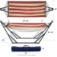 thumbnail image 2 of Tranquillo Universal Hammock with Stands Electro Static Coated Steel, Adjustable Foldable Hammock Stand with 2 Layered Polyester Net and Carry Bag for 2 Persons. Canvas - Maple Leaf, 2 of 5