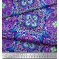thumbnail image 2 of Soimoi Polyester Crepe Fabric Paisley & Mandala Decorative Printed Fabric 1 Yard 42 Inch Wide, 2 of 2