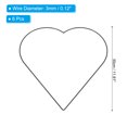 thumbnail image 2 of Unique Bargains 11.8' Heart  Dream Catcher Rings, 6 Pcs Metal Macrame Wreath Floral Ring Hoop, Black, 2 of 6