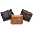 thumbnail image 2 of BULLCAPTAIN Leather Bifold Zipper Wallet for Men Travel Purse Pouch Gift, 2 of 7