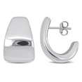 thumbnail image 1 of Miabella Semi-Hoop Earrings Sterling Silver, 1 of 1