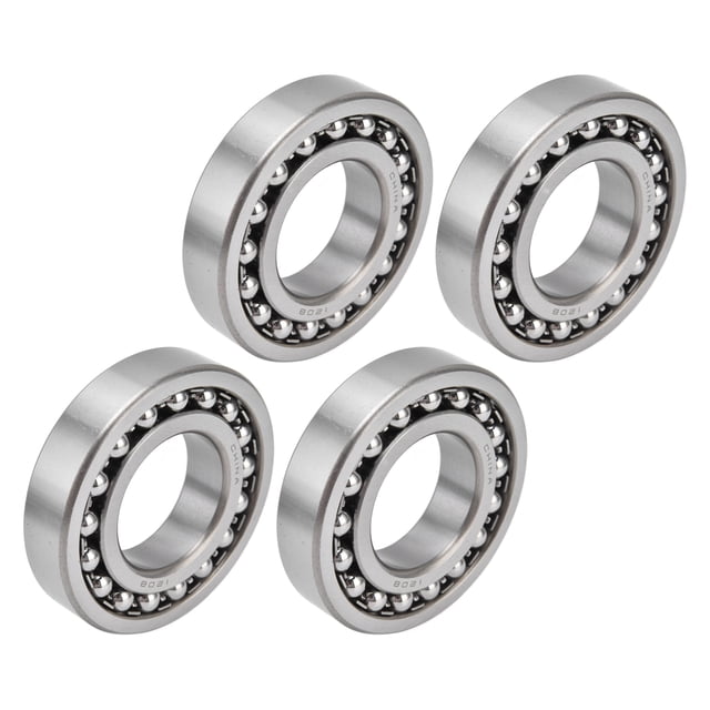 Roulements à Deux Rangées, Faible Frottement et Résistance au Bruit Usure Résistant à l'Eau Auto-Alignement Roulement à Billes 4PCS pour pour Moteurs pour Patins à Roulettes 1204, 1205, 1206, 1207, 1208