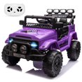 thumbnail image 1 of Garvee 12V Kids Ride on Truck Car,5MPH Max Speed,Parent Remote Control,3 Speeds, Lights,Music,Purple, 1 of 10