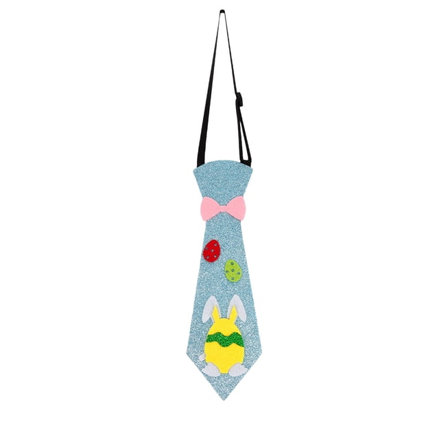 YoGold Easter Clothes Accessory Kit Easter Rabbit Bunny Tie Easter Pre-Tied Bow Tie Adjustable Felt Bowties Decorations B