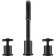 thumbnail image 2 of Ancona Prima 3 Double Handle Widespread Bathroom Faucet in Matte Black AN-4305, 2 of 7