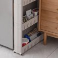 thumbnail image 5 of Fesfesfes Clearance Laundry Room Organizer, Mobile Shelving Unit Organizer with 3 Large Storage Baskets, Slit Storage Slim Slide Out Pantry Storage Rack for Narrow Spaces, 5 of 5