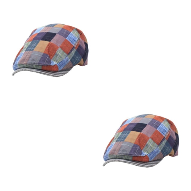 Maytalsory Stay Protected And Beautiful Sunproof Flat Hat For Outdoor Excursions Breathable Orange 2Set