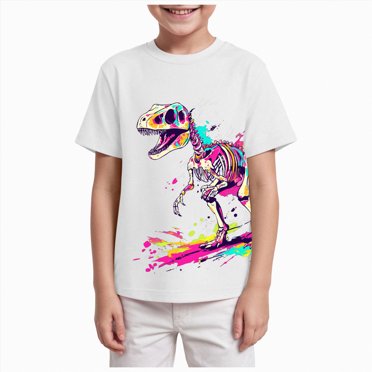 gdxvjhbj T Shirts for Kids Boys Short Sleeve Shirts Kids Summer Crew Neck Oversized T-Shirts Loose Fit Casual Basic Solid Tees Size 9-10 (White,9-10 Years)
