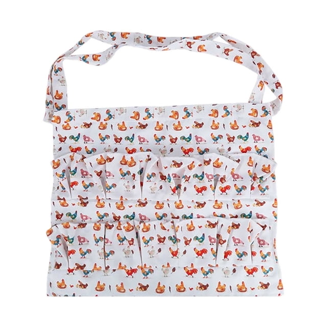 Tablier de Collecte d'Oeufs avec Multiples Poches, Motif de Poulet, Polyester Durable, Tablier de Jardinage pour le Soin de la Volaille de Ferme et la Récolte, Tablier de Chef et Tablier d'Enseignant, Tablier de Pâtisserie, Tablier de Jardin Blague avec