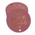thumbnail image 1 of Inkdotpot Pack Of 50 Let Love Sparkle Wedding Favor Paper Tags Craft Real Gold Foil Hang Tags, 1 of 1