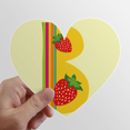 thumbnail image 1 of Autocollant en Vinyle Motif Illustration de Fraise pour Vélo Bouteille, 1 of 3