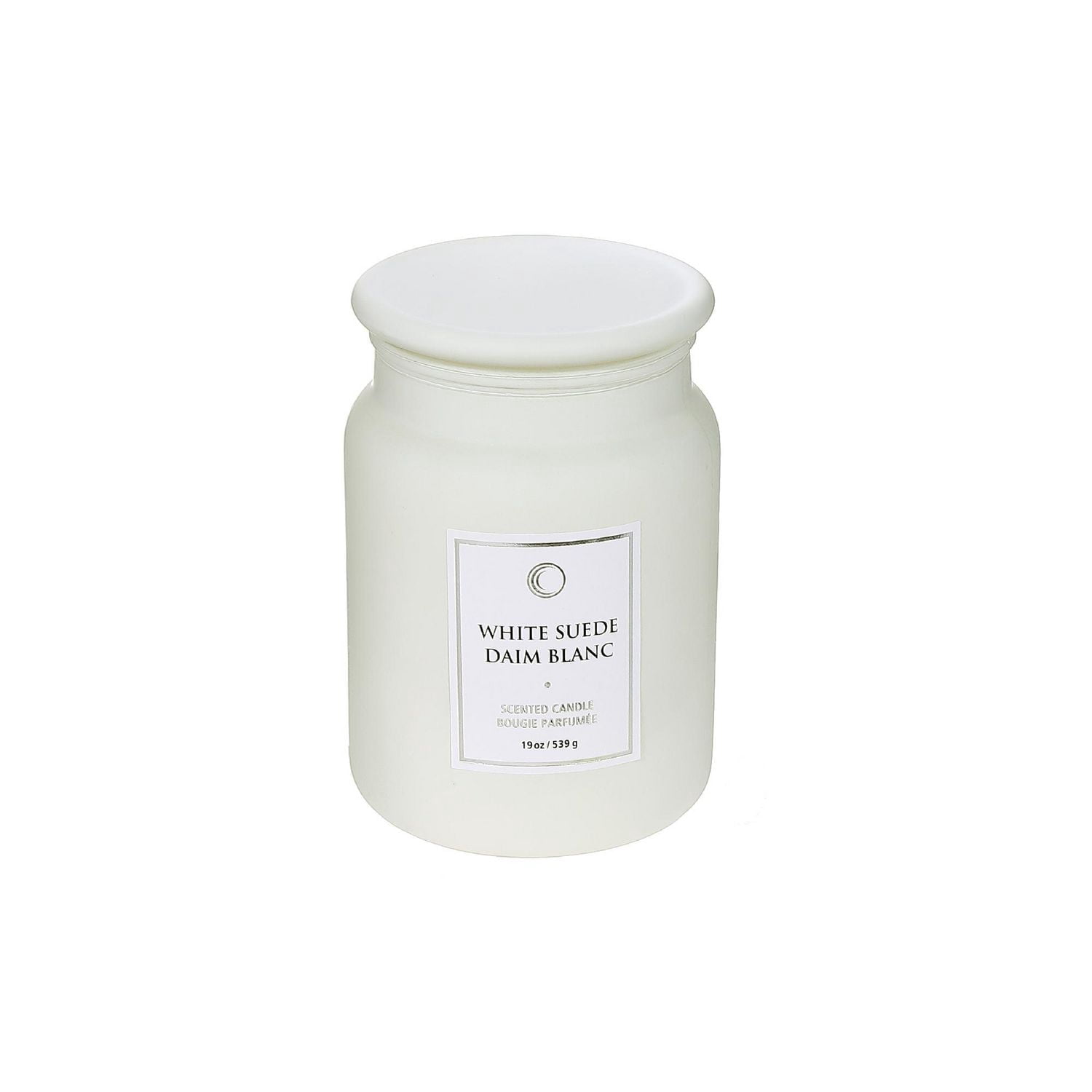 19 Oz Luxe Scented Candle With Glass Lid (White Suede) - Set of 2