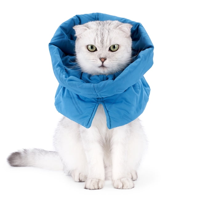 Labymos Cat Cone Collar Stop Licking Adjustable Scarf Warm Recovery Collar