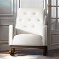 thumbnail image 3 of Delgado Modern Tight Back Beige Fabric Linen Indoor Nursery Rocking Chairs, 3 of 5