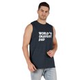 thumbnail image 2 of Inkmeso Printed Graphic World Okayest Dad€ T-Shirt For Mens Best Daddy Ever Gift T-Shirt, 2 of 7