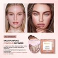thumbnail image 2 of Multipurpose Contour Bronzer Powder Foundation, Lightweight Buildable Sheer to Light Coverage, Long-lasting, Satin Shimmer Finish Face Powder Makeup & Setting Powder, 2 of 8