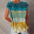 thumbnail image 2 of Blouses à Manches Courtes pour Femmes Femmes Décontracté Imprimé Manches Courtes Col Rond Chandail Blouse T-Shirt Hauts Femmes Hauts à Manches Courtes Femmes Blouse à Manches Courtes Hauts à Manches Courtes pour Femmes, 2 of 5
