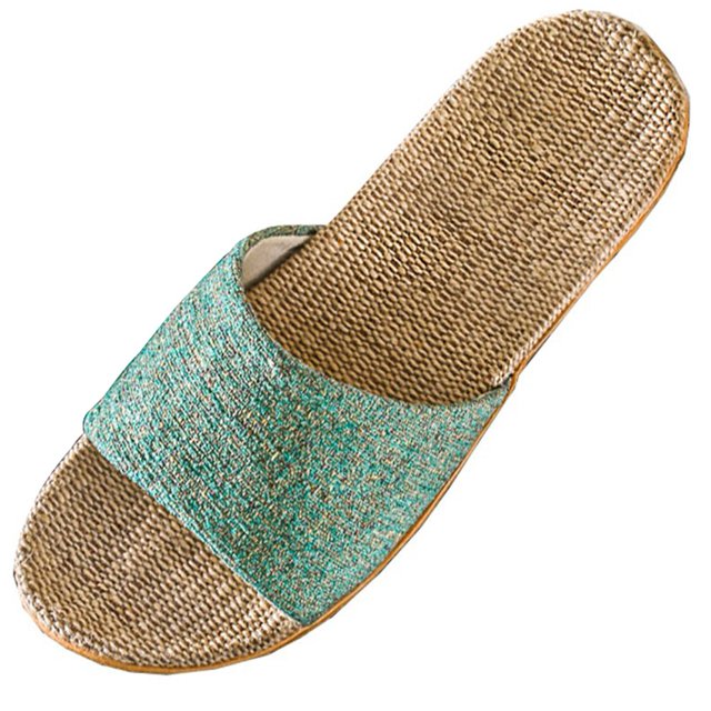 Pantoufles pour Femmes Mode Confortables en Coton et Lin Antidérapantes