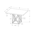 thumbnail image 2 of Monarch Specialties Dining Table, 48" Rectangular, Small, Kitchen, Dining Room, Metal, Laminate, Grey, Chrome, Contemporary, Modern, 2 of 3
