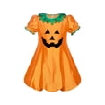 thumbnail image 2 of Robe Fille Costume Citrouille Halloween Farce Friandise Fête 4 Ans, 2 of 6