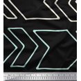 thumbnail image 1 of Soimoi Black polyester Crepe Fabric Arrow Symbol Printed Fabric 1 Yard 52 Inch Wide, 1 of 5
