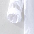 thumbnail image 4 of Mens Shirts Button Down Autumn Thobe Arabic Long Sleeve Black Men Fall Clothes size L, 4 of 7