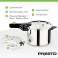 thumbnail image 3 of Presto 01362 6 Quart Stainless Steel Pressure Cooker, Tri Clad Base, Silver, 3 of 9