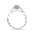 thumbnail image 2 of 3/4ct Cushion Halo Diamond Engagement Ring 14K White Gold, 2 of 3
