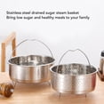 thumbnail image 4 of Stainless Steel Steam Basket, Sugar Removal Rice Cooker Insert, Steaming Rack With Handle, For Food Egg Vegetables Fruits, Versatile Usage, Effective Sugar Removal, 4 of 8