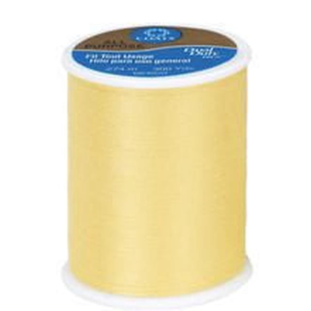 Coats & Clark™ Bobine Tout Usage 100 % Polyester Thread en Jaune Pâle, 300 Verges, Polyester Filé à la Main de Poids Moyen, Convient à la Couture à la machine Ou à la Main sur des Tissus Légers à Moyens, Y Compris le Coton, le denim et les Tricots, Idéal pour des Coutures et des Bricolages Durables.