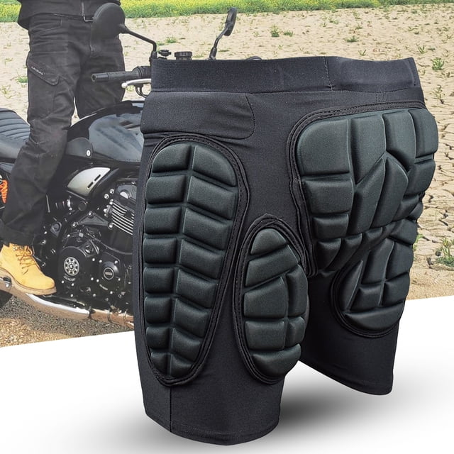 Motorcycle Shorts Protective Shockproof Anti-fall Anti-collision Wear-resistant Hip Protection 3D Padded Motocross Armor Pants Motor Shorts for Cycling