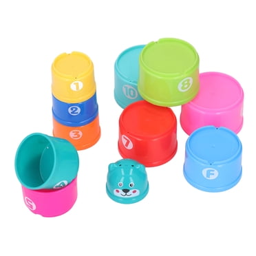 Ecomeon 11pcs Stacking Cups Toy Set Bright Color Nesting Cup Toy Child Educational Toy For Bath,Stacking Cups Toy Set,Toddler Stacking Cups Toy
