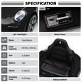 thumbnail image 4 of VOLTZ TOYS Officially Licensed RUF Porsche 911 24V Kids Ride-On Car, Motorized Luxury Sport Toy Vehicle with Parent Remote Control, Open Doors, LED Lights & Music, Black, 4 of 6