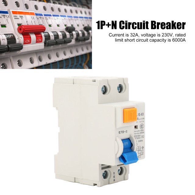 Small Leakage Circuit Breaker Flame Retardant PC Housing Mini Circuit Breaker 1P+N 32A 230V