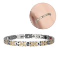 thumbnail image 1 of Harhinhe Bracelet en Forme de Fleur en Acier Inoxydable pour Femme (Argent), 1 of 7