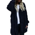 thumbnail image 1 of WREESH Cardigan Manteau à Capuche pour Femmes, Ample, Ouvert à l'Avant, avec Poches Drapées, 1 of 4