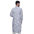thumbnail image 4 of Atasi Kurta Traditionnel en Rayonne Imprimée à Col Mandarin pour Hommes Chemise Décontractée, 4 of 6