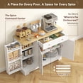 thumbnail image 4 of Buffet Bahut de 41 Pouces avec Tiroir de Rangement, Tablette Ajustable, Blanc, 4 of 10