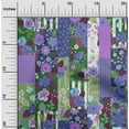 thumbnail image 2 of oneOone Polyester Spandex Medium Blue Fabric Asian Mix Floral Sewing Craft Projects Fabric Prints By Yard 56 Inch Wide, 2 of 4