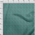 thumbnail image 2 of oneOone Georgette Viscose Fabric Leaves & Swirl Block Printed Fabric 1 Yard 42 Inch Wide, 2 of 4