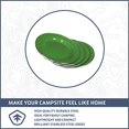 thumbnail image 5 of STANSPORT - Deluxe 24-Piece Enamel Tableware Set: Plates, Bowls, Mugs & Utensils (Green), 5 of 5
