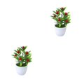 thumbnail image 4 of Ruiboury Add Touch Of Green To Living Space Artificial Plant Collection Home Decor Plastic Artificial Potted Plants False Plant Big Red Fruit 2Set, 4 of 6