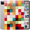 thumbnail image 1 of DuraSafe Cases iPad PRO 11 2020 2021 2022 [ PRO 11 Inch 2 3 4 Generation ] Trifold Printed PC Lightweight Protective Clear Back Cover - Color Grid, 1 of 6