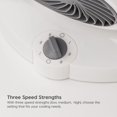 thumbnail image 2 of Air Circulator Fan  Desk Fan  Portable Fan  3 Speed Settings  6 Tilting Head Settings  74ft Max Air Distance  Large  White, 2 of 6