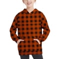thumbnail image 1 of Offres de T-Shirts à Manches Longues pour Filles Chandail à Capuchon à Col Rond Surdimensionné Mode pour Enfants Chandail à Manches Longues à Enfiler Hauts 4-14 Ans pour Filles et Garçons Bébé Chandail à Col Rond Orange 5T, 1 of 6