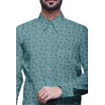 thumbnail image 2 of BESTMAN Printed Cotton Shirt With Pockets Spread Collar Button Down Formal Shirt, 2 of 5