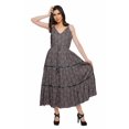 thumbnail image 2 of Moomaya Robe Longue Maxi pour Femmes en Coton Imprimé à Bretelles Spaghetti et Col en V, 2 of 6