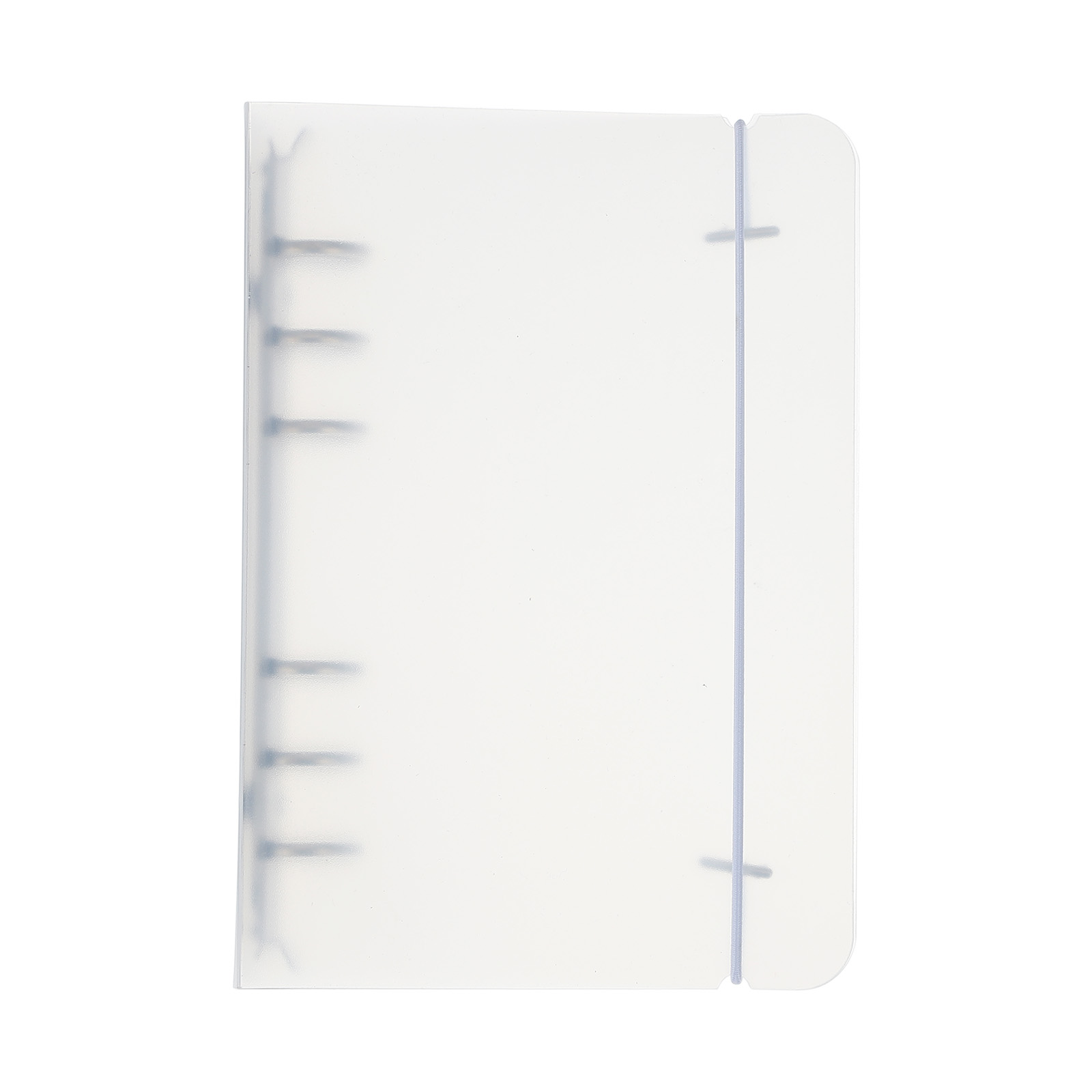 Uxcell A6 Binder Cover, 1 Pcs PP 6 Ring Round Ring Binder Cover with White Fixing Belt